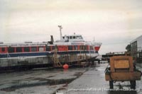 SRN4 Sure (GH-2005) being broken up at Dover